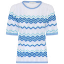Micha stripe knit, blå/vit