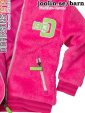 Didriksons Niko fuchsia fleece-barnjacka