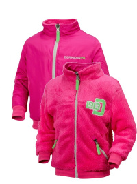 Didriksons Niko fuchsia fleece-barnjacka