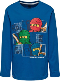 Lego Ninjago sininen lasten paita, pitkähihainen