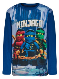 Lego Ninjago painettu sininen lasten paita, pitkä