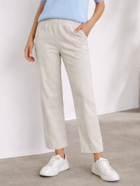 LauRie Donna loose, white pinstrupe. Hell�ng