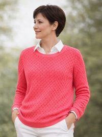 Vackert m�nsterstickad tr�ja, Rouge Red